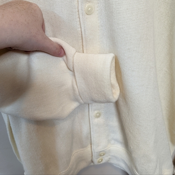 Vintage 90s Izod Crest Knit Cardigan Sweater Old Money - Picture 9 of 13